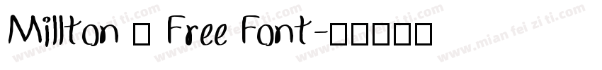 Millton – Free Font字体转换